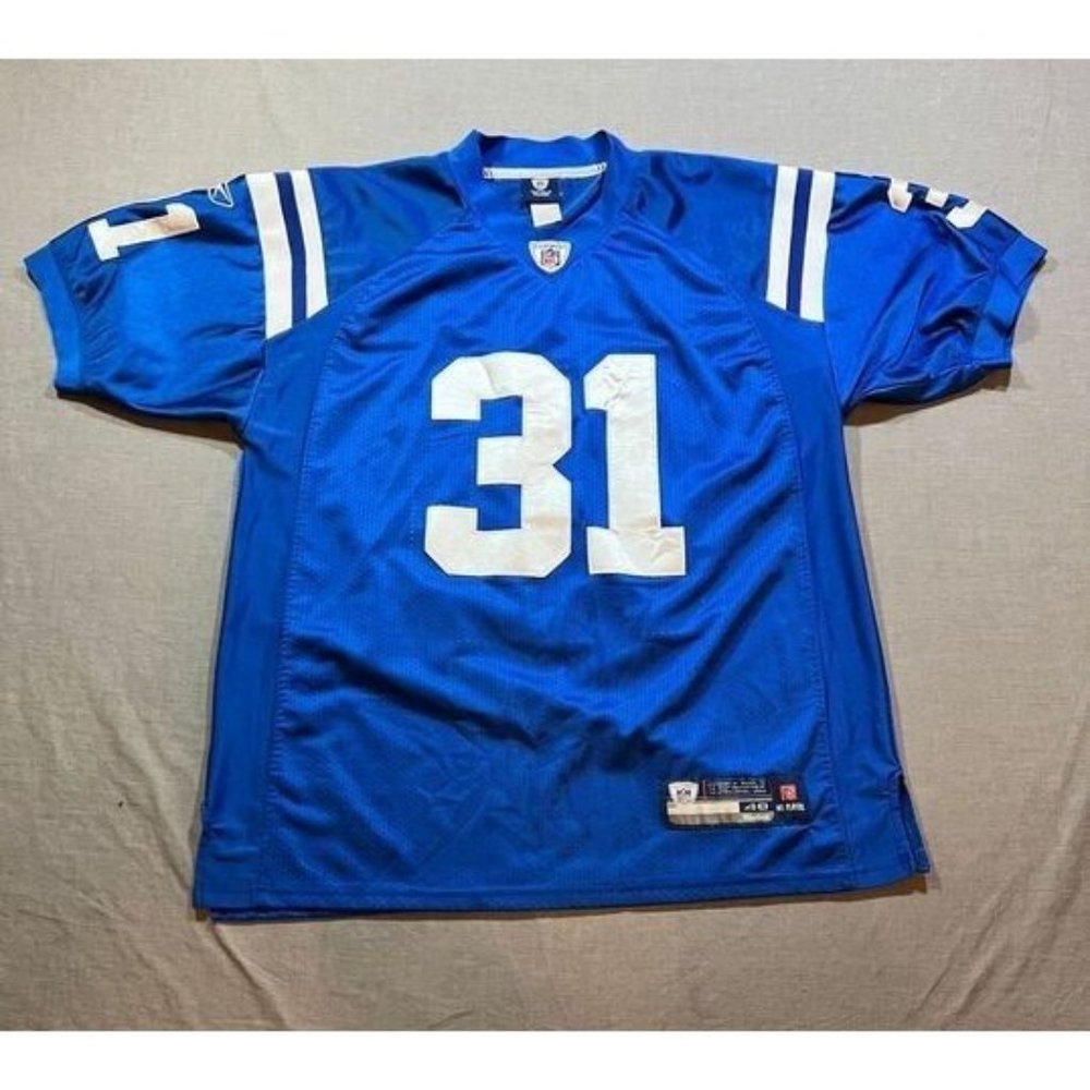 Indianapolis Colts Donald Brown Jersey Adult 48 Blue Short Sleeve Pullover Mens